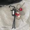 Miu Series Alien Heart-Shaped Keychain: Post-Apocalyptic Style Bag Charm and Carabiner Backpack Accessory