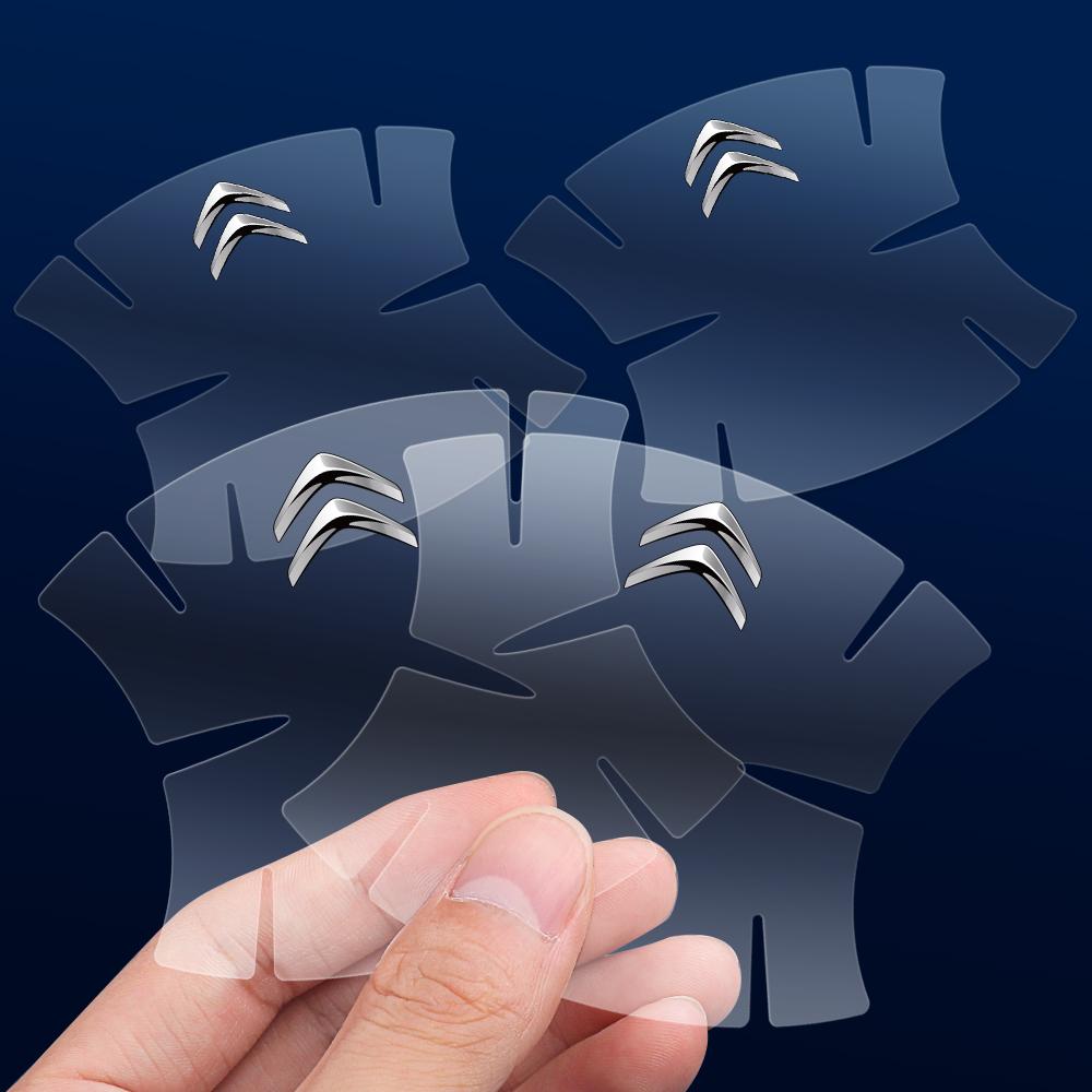 

4/8Pcs Car Door Handle Stickers Anti Scratch Protective Decal For Citroen C4 C3-XR C5 Aircross C-quatre Picasso C-Elysee C4L C3L