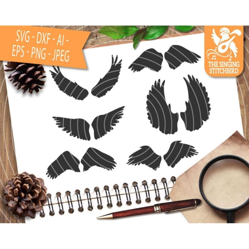 Flügelform Stanzschablonen aus Kohlenstoffstahl Dekorative Prägepapier-Stanzformen für Scrapbooking Fotoalbum Kartenherstellung