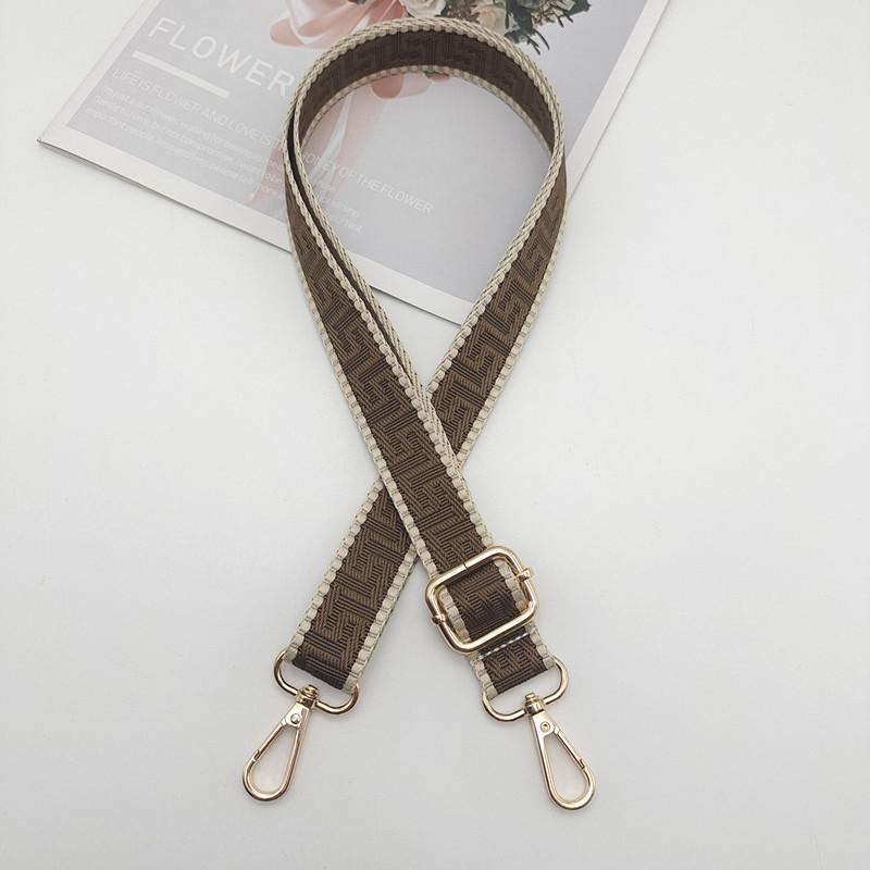 

New 2.5Wide Bag Strap Accessories Water Cup Replacement Adjustable Long Shoulder Strap Mobile Phone Load Reduction Lanyard Strap Golden Hook