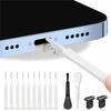 Portable Phone Cleaner, Cleaning Kit for USB-C Ports, Ports and Speakers, 12 Anti-Dust Brushes and Foam Tips