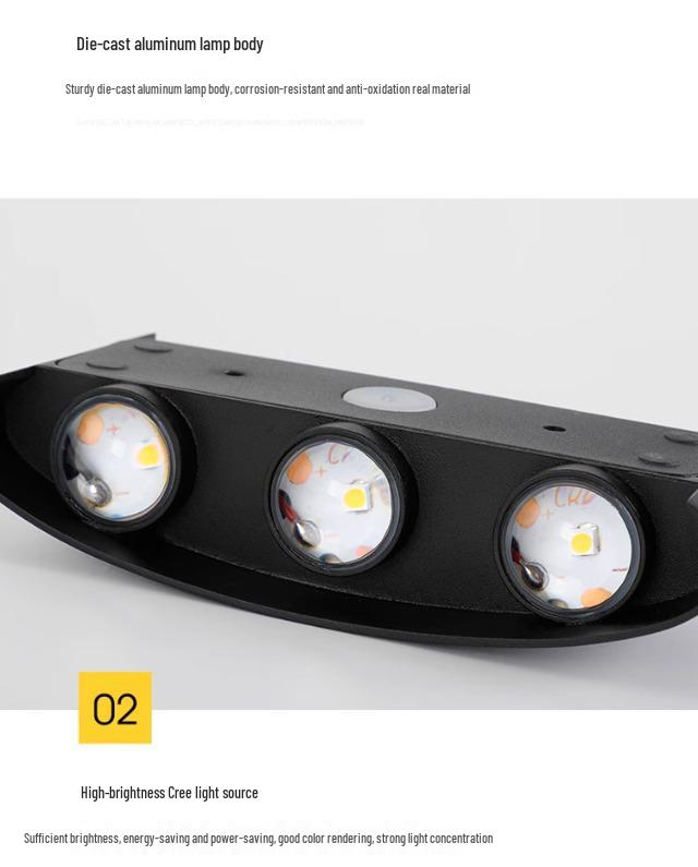 Ultra-Thin LED Waterproof Wall Light: Balcony, Hallway, Staircase, Corridor Spotlight with Colorful Single-Head Design for Bedside or KTV.