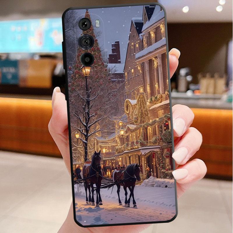 Phone Case For Motorola Edge 50 40 Pro 60 50 40 30 Ultra Neo Fusion Moto G Play G Stylus G Power G Winter Christmas