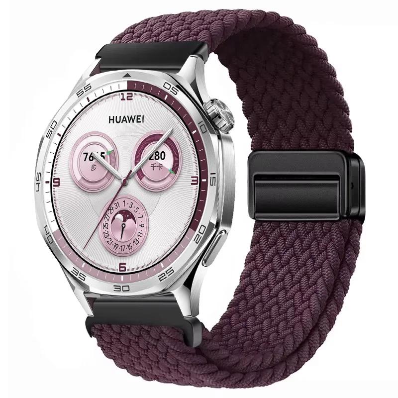 22mm 20mm Braided Nylon Strap For Huawei Watch GT5-4-3-2 Pro 46mm Samsung Watch 7/6/5/4 Magnetic Bracelet For Amazfit GTR4 Band