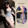 Flirty Blue Plaid Maid Lingerie Set: Nightlife Sweet Temptation