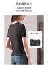 Round Neck Short-Sleeved Thin Striped Knitted Sweater for Women