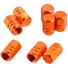 8 Pieces Tire Stem Valve Caps Wheel Valve Covers Car Dustproof Tire Cap, Hexagon Shape (Orange)