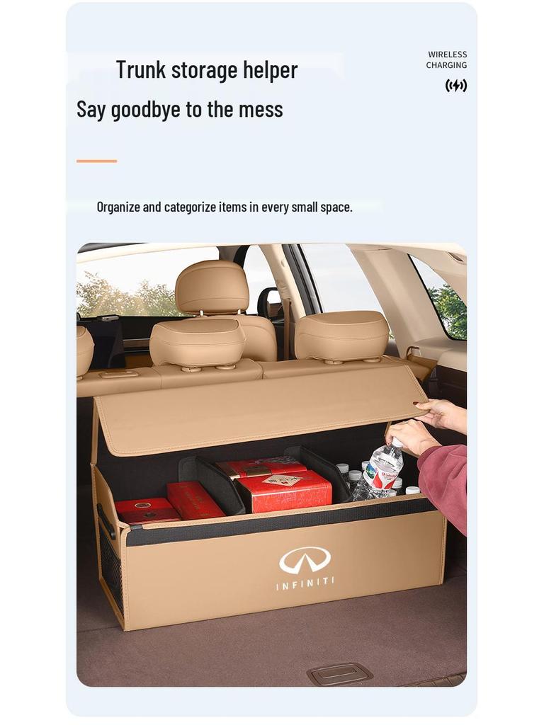 Car Trunk Organizer Storage Box for Infiniti QX50 QX60 Q50 Q70