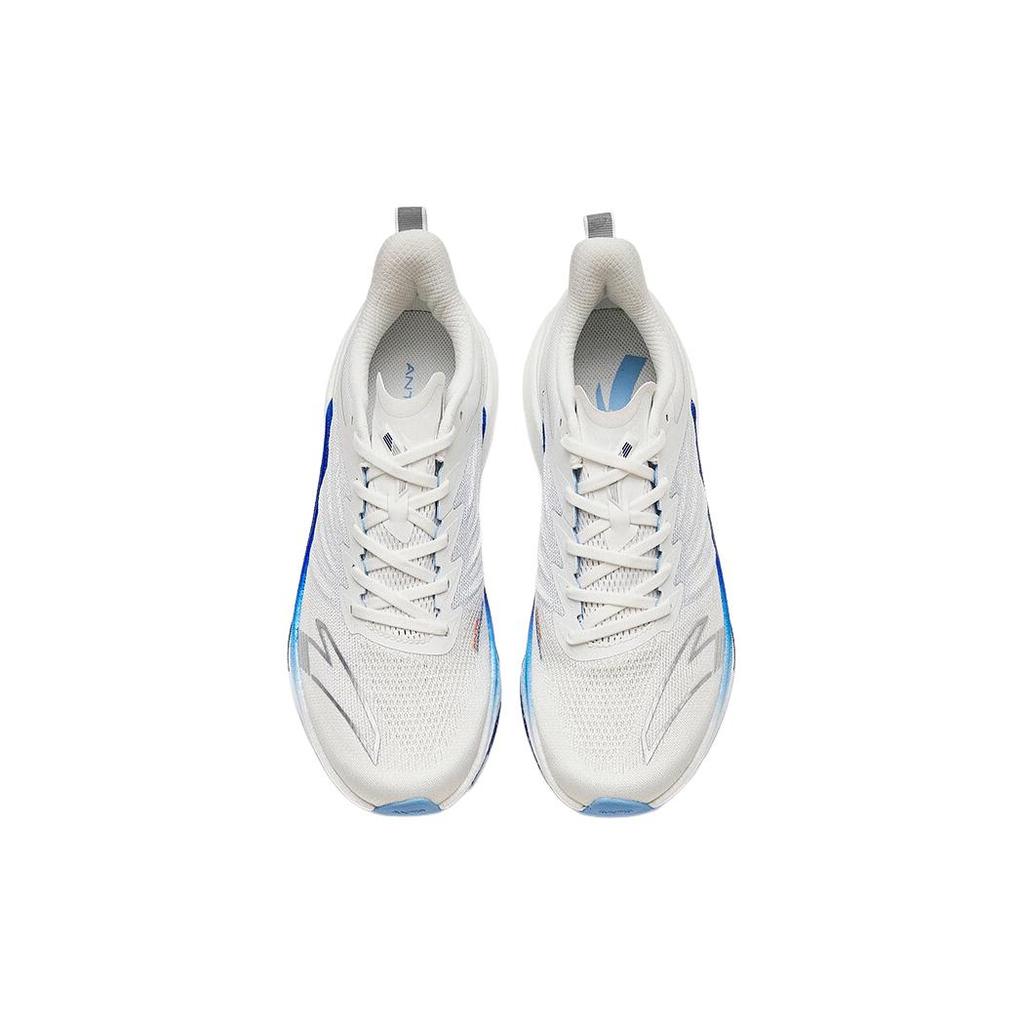 Anta MACH 3.0 Slip Resistant Low Top Running Shoes Men's White Blue 112335583-1