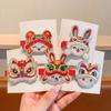 Mascot Dragon Chinese New Year Headwear Embroidery Ancient Style Hairpin  Children