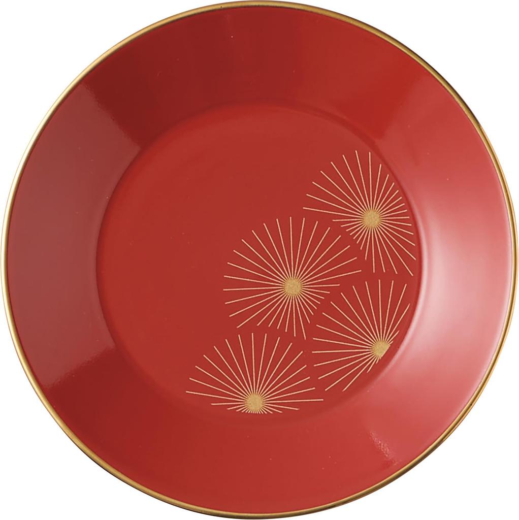 Kabiyori Trio Rate Set 14cm Plate 3 Color Set Small Plate Served Plate Minoyaki Diameter Made in Japan Suitable Gift Gift Yamaka Shoten (Red, White,