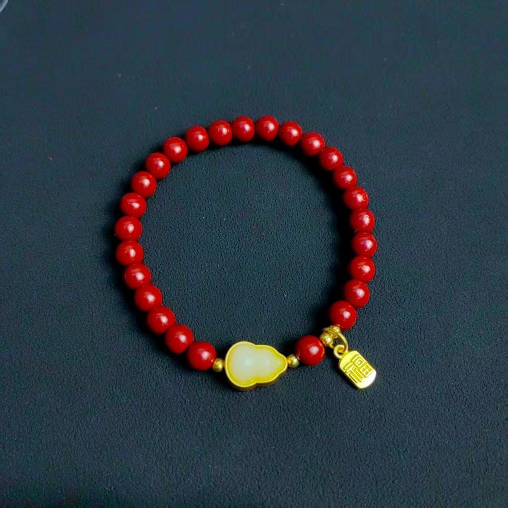 Benmingnian Lucky Gourd Hand String - Couple's Fu Charm Bracelet for Men and Women