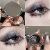 Glitter Punk Smoky Black Eyeshadow Gel Makeup Palette Metallic Dark Silver Wet Monochrome Eyes Shadow Highlighter Pearl Pigments Cosmetics