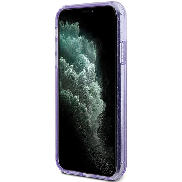 Guess Guhmn61Hrsgsu Iphone 11 / Xr 6.1 Fioletowy/Purple Hardcase Ring Stand Script Glitter Magsafe