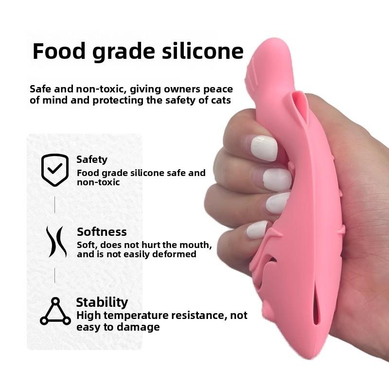 Cat Toys for Self-entertainment and Boredom, Cat-mint Silicone Fish, Kitten Cat Teaser, Kitten Teething, Pet Cat Supplies