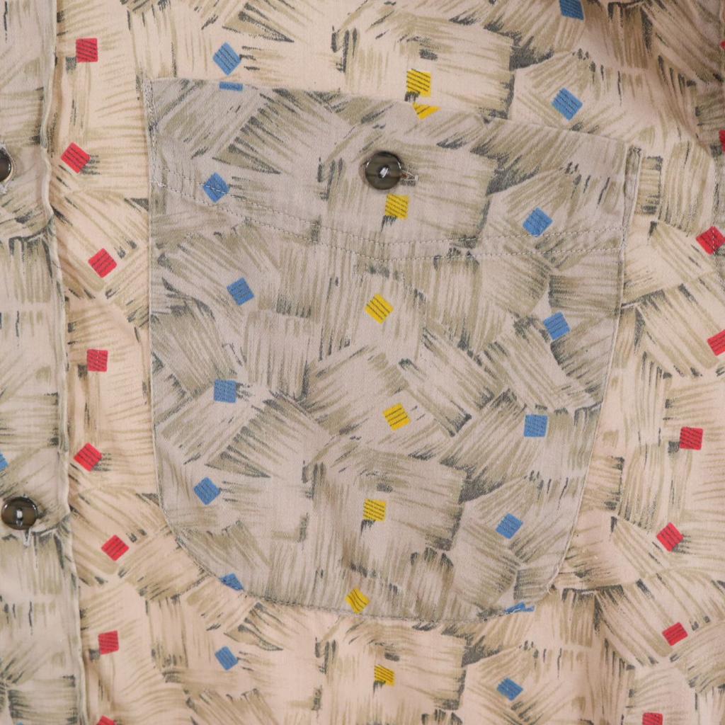 WAMPUM Made In Italy Overall Handle Long Sleeve Shirt XL Old Vintage Men's Used