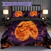 1PC Halloween theme pattern Bedding Quilt Set Quilt Cover Pillowcase Home Decoration Birthday Gift (1 * duvet cover + 2 * pillowcase, without core)