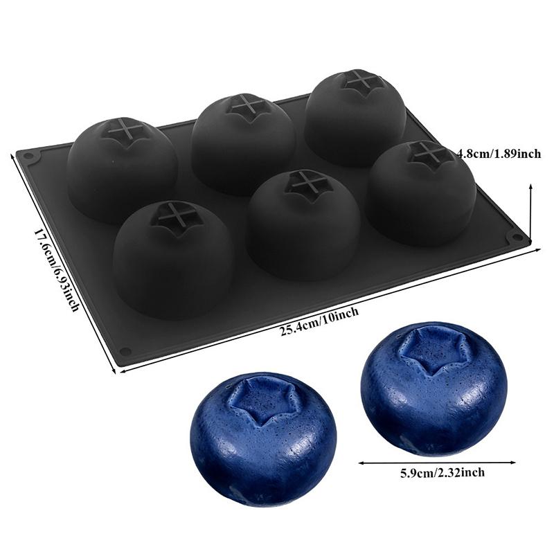 1Pc 3D Blueberry Mousse Cake Mold Blueberry Raspberry Fruit Shaped Dessert Mold Silicone Baking Mold for Chocolate Pudding Decor