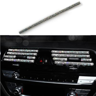 1Pc 20cm Universal Diamond Car Air Conditioner Outlet Decorative Strip Bling Rhinestone Car Accessories Interior for Girls Women