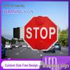 School Crossing and School Bus Stop Warning Sign with No Running Indicator
