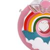 380ML Donut Shape Cup Kids Feeding Cup with Straws Lovely Donuts Shape Water Cups Cartoon Leakproof Outdoor Water Bottle