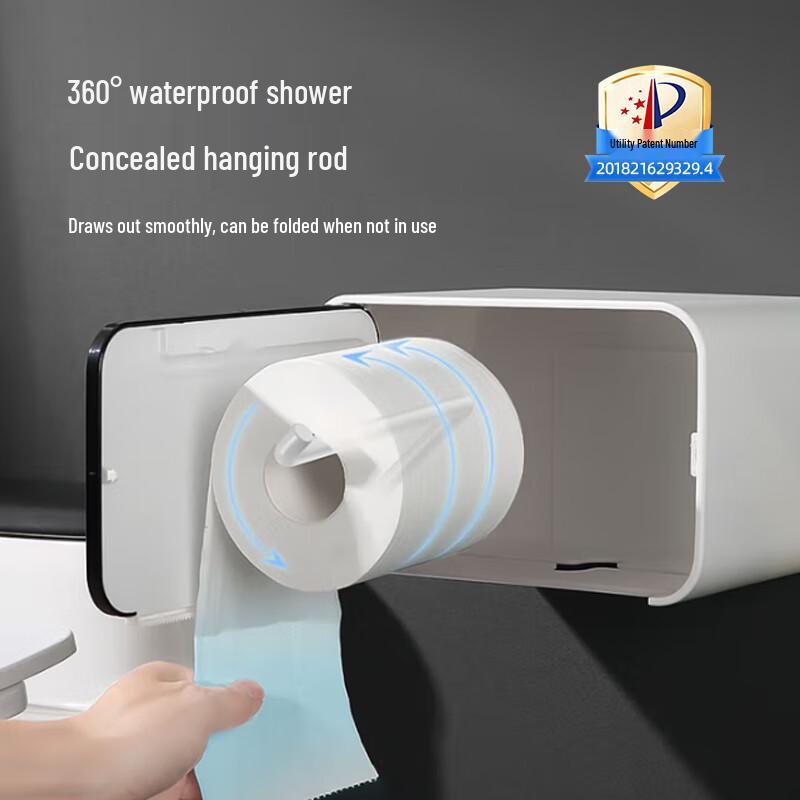 ecoco Wall-Mounted Bathroom Tissue Holder with Storage Shelf