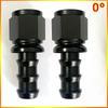 ZG Aluminum Alloy Material 0/45/90/180 Degree Push Lock Hose Fitting AN4 -- AN12 Push-On Barb Fuel Oil Coolant Hose Connector