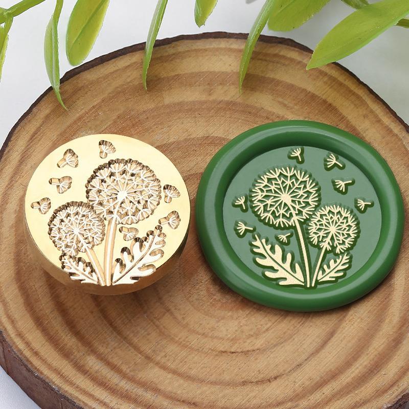 DIY Retro Antique Metal Plant Sealing Wax Seal Stamp For DIY Wedding Invitations Decor Ancient Wax Stamp Craft