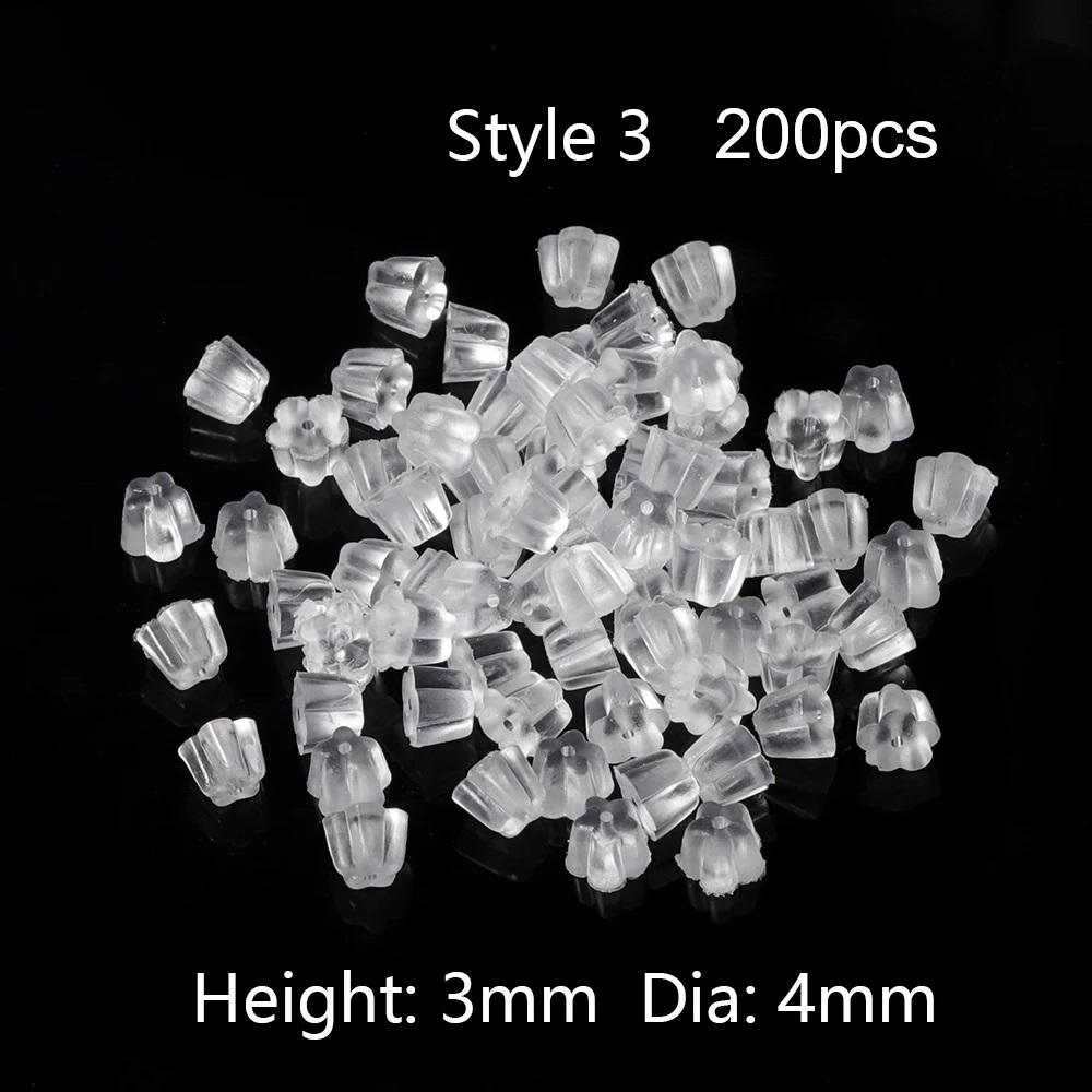 50pcs-1000pcs Soft Silicone Rubber Earring Back Stopper for Stud Earrings DIY Earring Findings Accessories Bullet Tube Ear Plugs