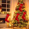 1PC Hanging Ornament Large Hanging Socks Gift Packaging Christmas Stocking Home Red Christmas 46x29cm