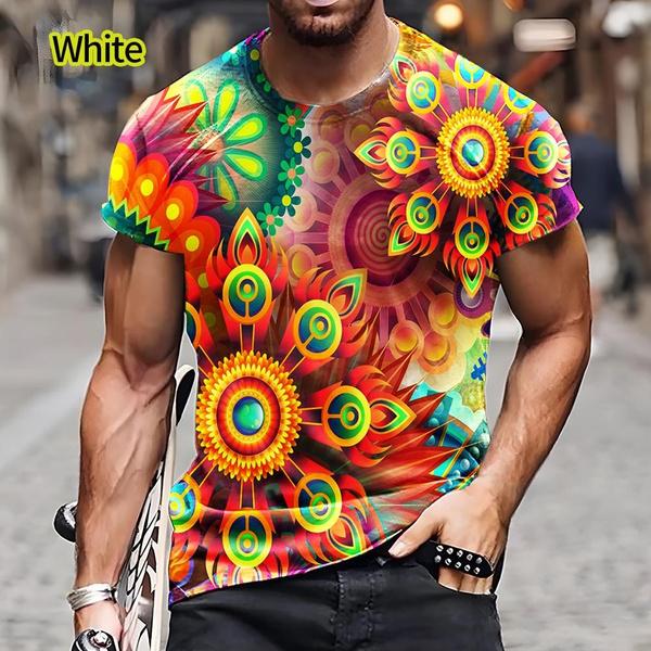 Summer 3d Abstract Print Short Sleeve T-shirt Unisex's Casual Creativity T-shirt