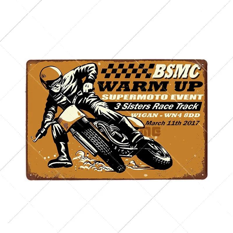 TT Isle Of Man Metal Poster Retro Vintage Tin Signs Motorcycle Races Plaque Wall Plate Pub Bar Garage Home Decor 20x30cm