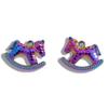 5Pcs Zinc Alloy Horse Charm Metal Electroplating Horse Charm Decoration Accessories DIY Keychain Jewelry Earring Bracelet
