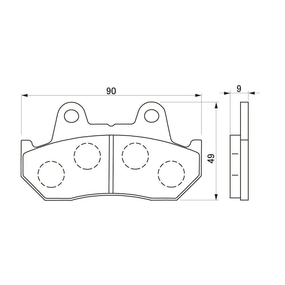 Daytona Motorcycle Brake Pads Red Pads (Semi-Metal Pads) CBX750F (83-87) CBR400R (86-88) NS400R (85-87)