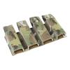 PEW Tactical FC Style Turnover Quad SMG Magazine Pouch, Large, Coyote Brown