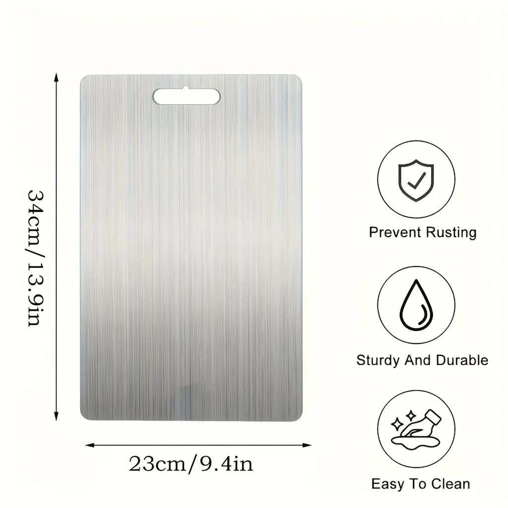 Titanium Cutting Board - Double-Sided Dishwasher Safe, Non-Porous Antibacterial Chopping Board for Kitchen & Outdoor Camping