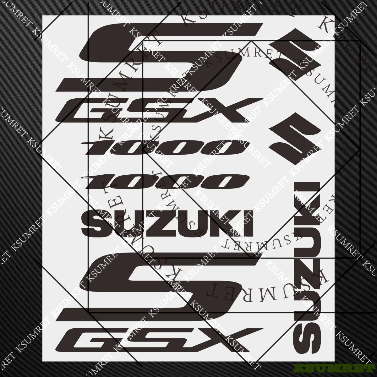 For Suzuki Gsxs1000 Sticker Motorcycle Gsxs 1000 Logo Decal Tank Kit чёрный