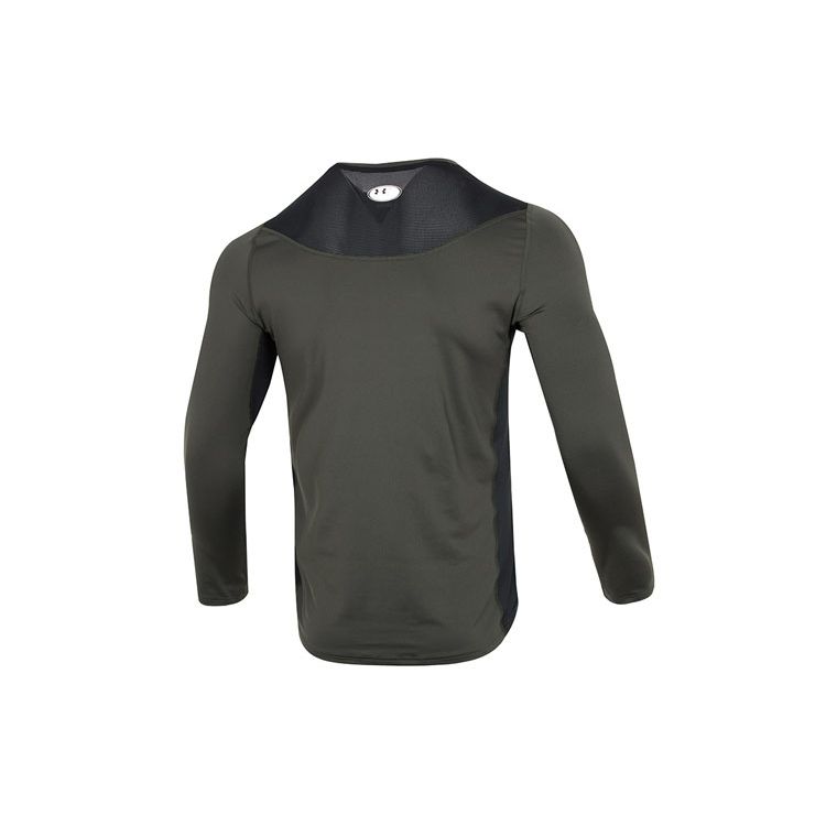 Under Armour Colorblock Logo Casual Crew Neck Long Sleeve T-Shirt Men Tops Green 1370659-310