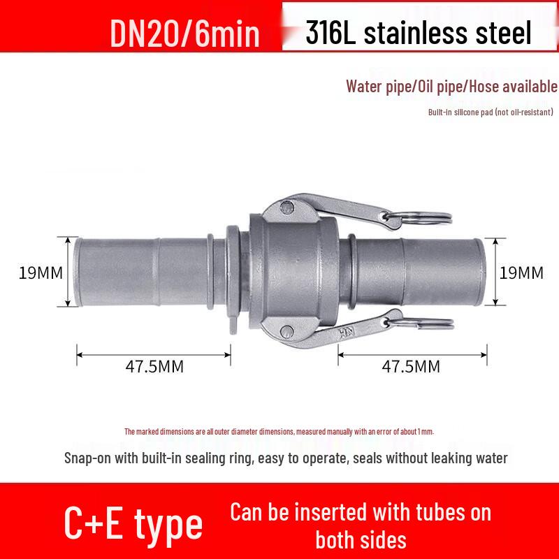 Langsaizebo CE Type Stainless Steel Hydraulic Quick Connector