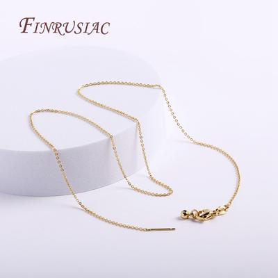 Partihandel 18K Äkta Guldpläterade Justerbara Tunna Kedjor Mässingsmetall Halsband/Armbands Kedjor För Smyckestillverkning