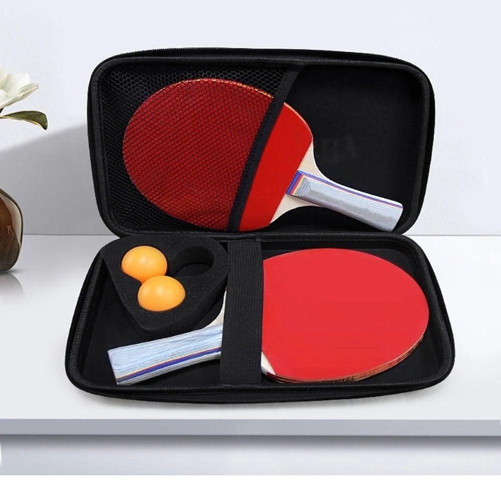 Hard Table Tennis Racket Case Square Shaped Table Tennis Bat Bag  Racket Storage Bag