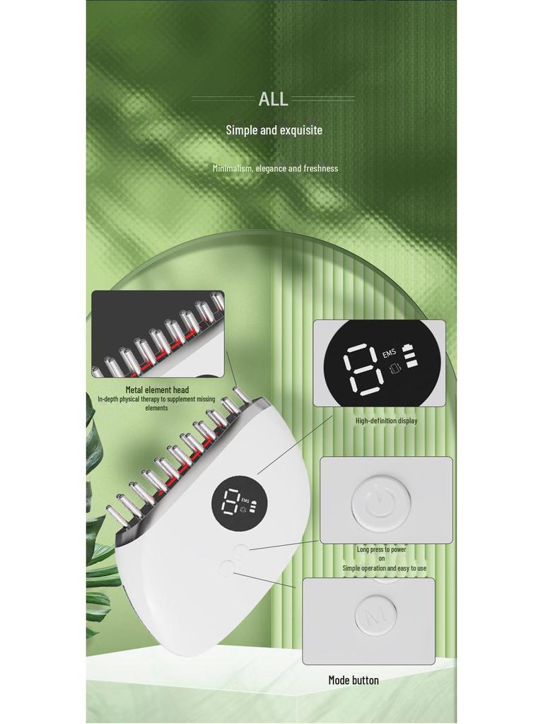 Portable Electric Head Massage Comb - Red Light Therapy & Hair Care