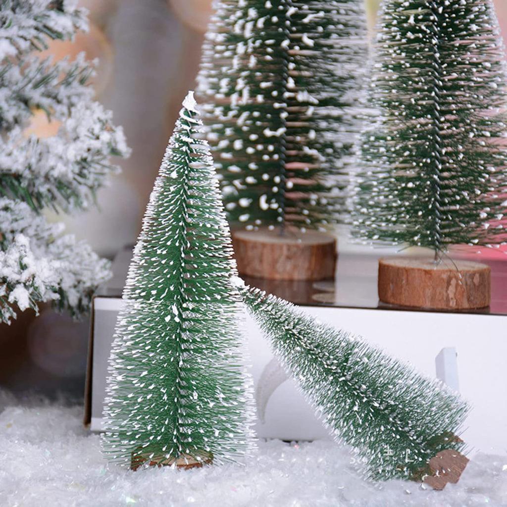 Set Decorativo Albero di Natale Pino 10 Pezzi Ornamento Piccolo Natalizio Albero Artificiale da Tavolo