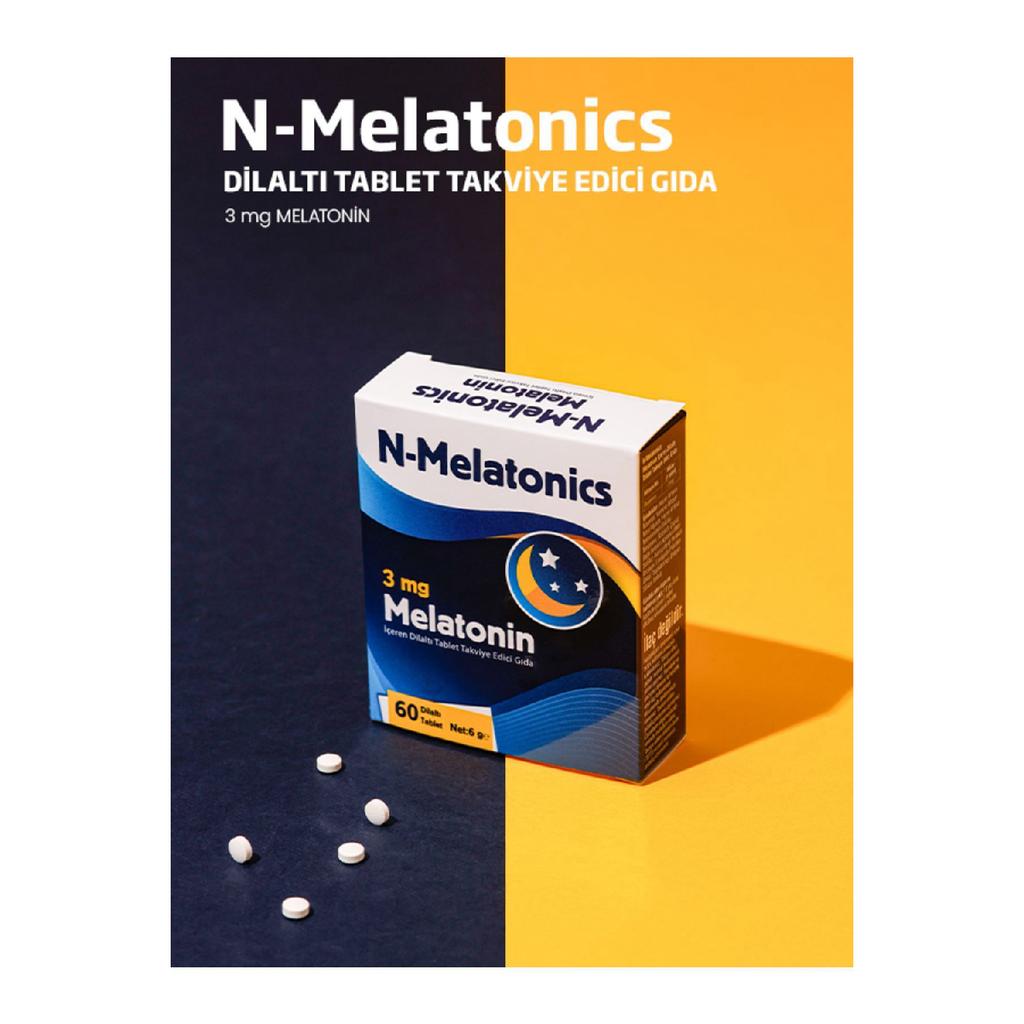 N-Melonics Sub-Language Melatonin Supplement - Schneller Schlafregulator und Qualitätsverstärker (60 Tabletten)