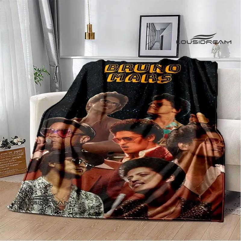 Singer Bruno Mars Printed Blanket Fashion Warm Blankets Flannel Soft And Comfortable Home Travel Blanket Birthday Gift