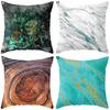 Coloured Drawing Marble Decorative Home Office Car Cushion Cover Pillow Cases