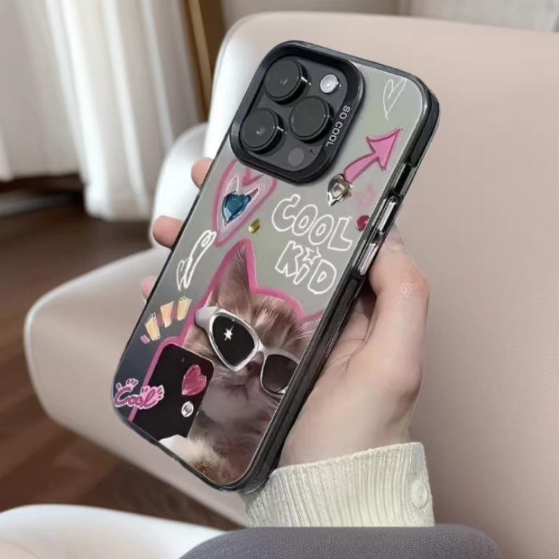 Trendy Energetic Cat Case for Apple iPhone 17 Pro Max - European/American Style, Cross-border. X