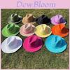 Vintage Straw Hat With Wide Brim Sunshade For Beach Travel And Outdoor Activities