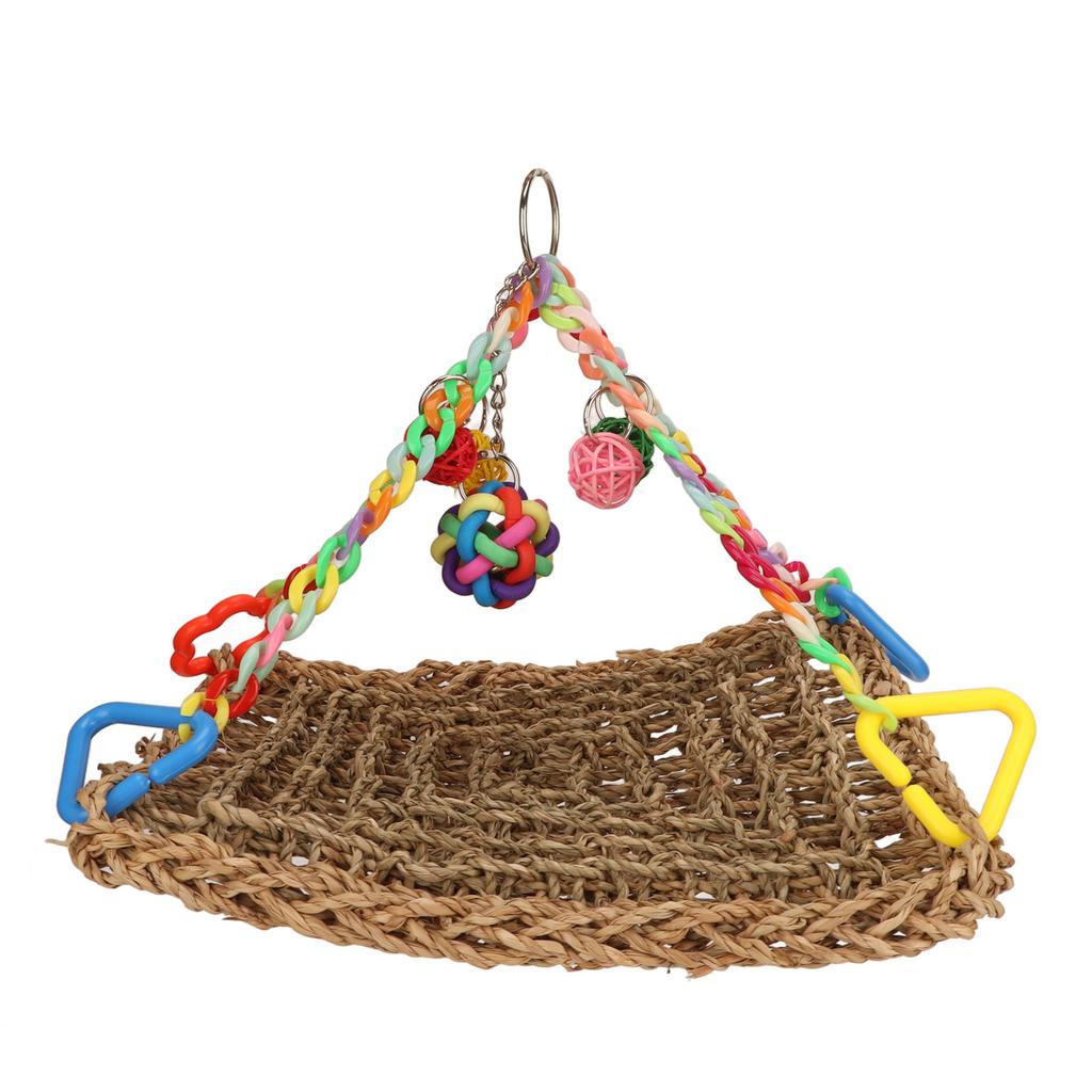 Bird Climbing Net Colourful Swing Hammock Chewing Hanging Mat for Decoration Playing