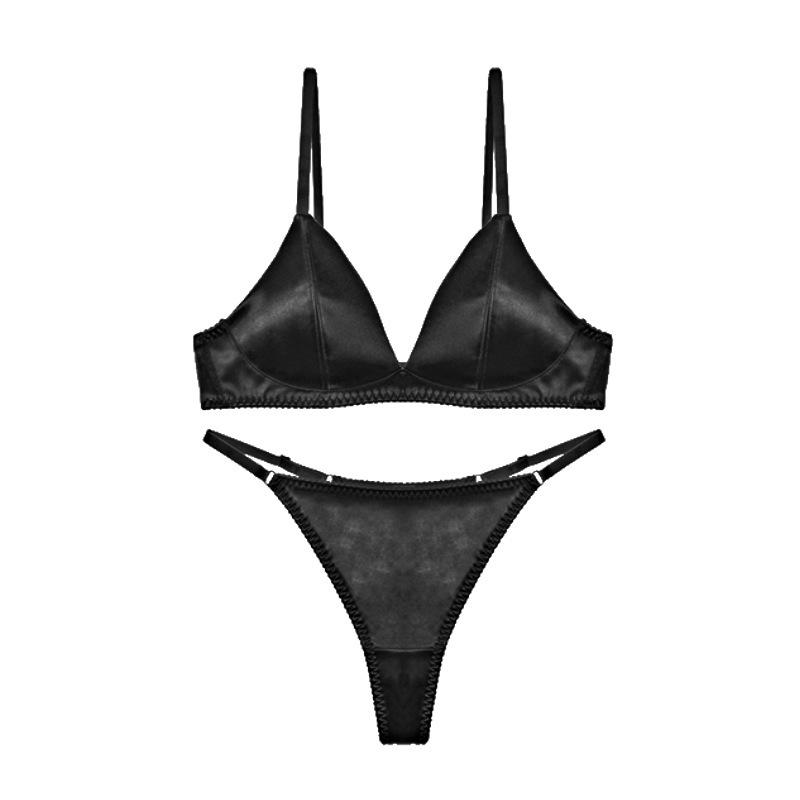 Popular Sexy Steel-rimless Underwear, Thin Seamless Satin French Underwear, Large Chest and Small Large Size Bra Cover.